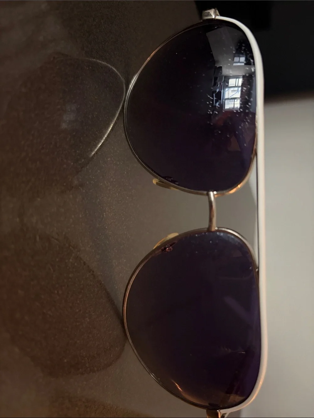 Gucci white Aviator Sunglasses